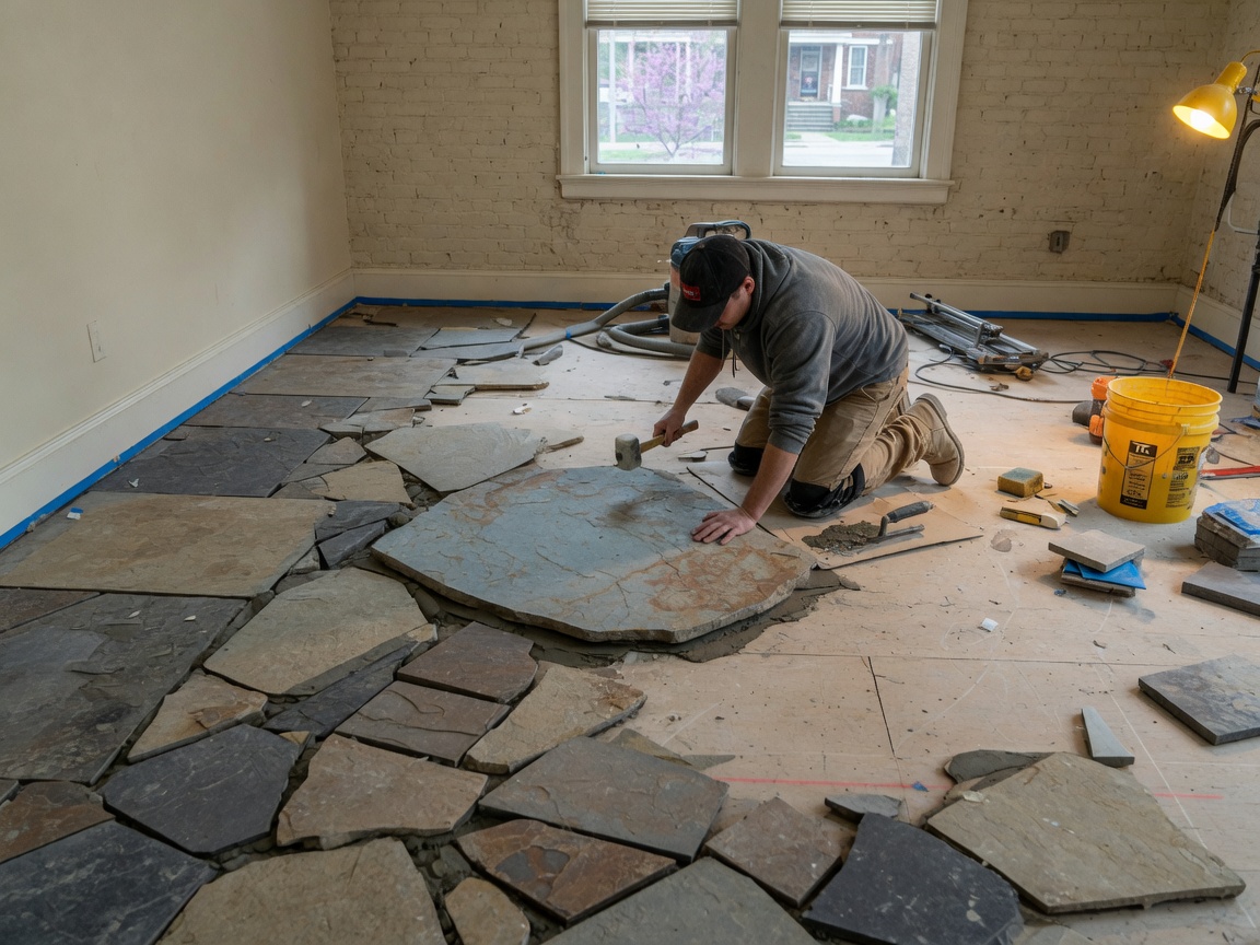 Natural Stone Flooring Installation in Covington, KY